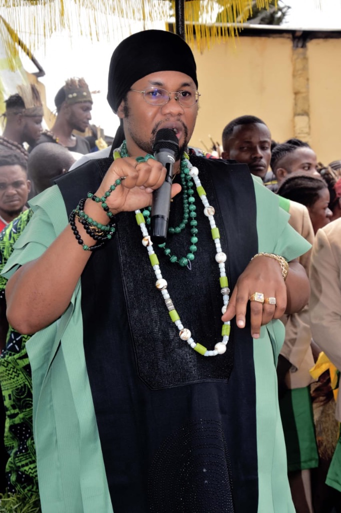Sa Majesté Masambukidi Ier s'adressant au peuple lors de l'anniversaire royal — Kinshasa 2026